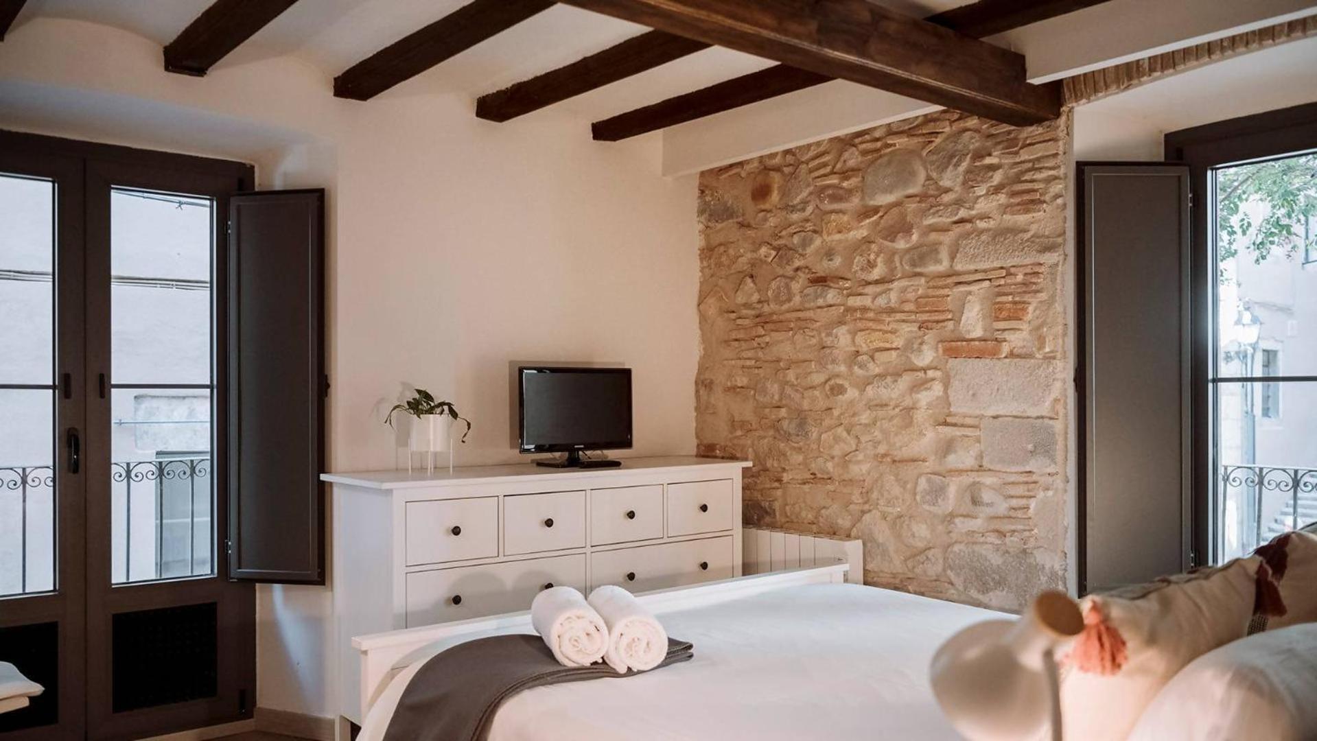 Old Town Duplex With Character Apartment Girona Bagian luar foto