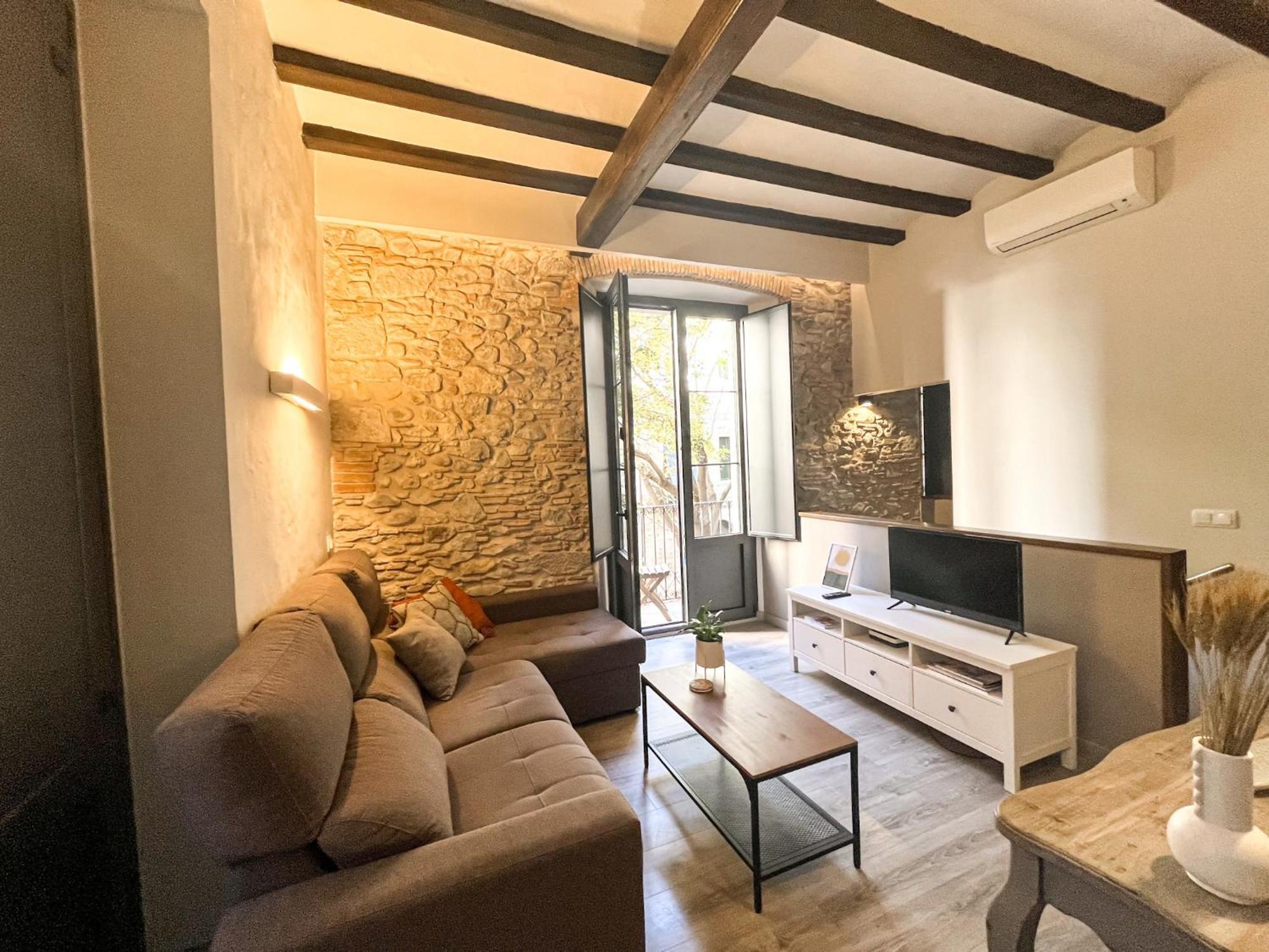 Old Town Duplex With Character Apartment Girona Bagian luar foto