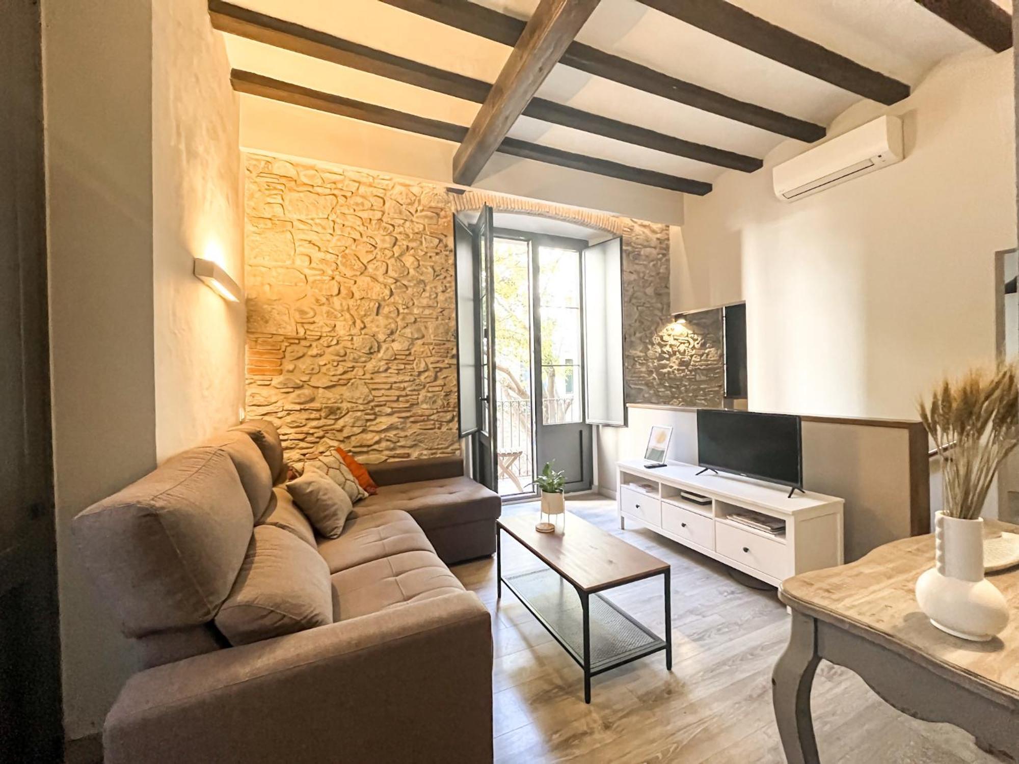 Old Town Duplex With Character Apartment Girona Bagian luar foto